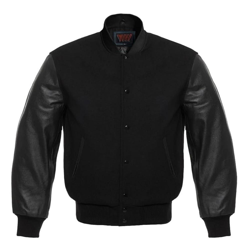Amazon.com: OHO Sports Direct Men Varsity Bomber Jacket